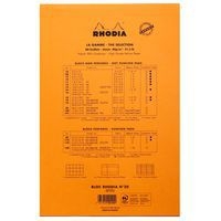 Bloc agrafé Rhodia ORANGE N 20 21x31,8cm Seyès 80f perf. 4t. 80g - Lot de 5 - Image 2