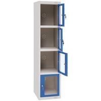 Vestiaire porte transparente 4 cases - P 500 mm - A monter - Manutan Expert - Image 2