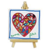 Mini toile à peindre 10x10 sur châssis + chevalet - Image 2