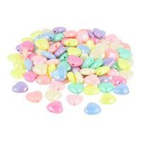 Perles plastique coeur opaque pastel x 350 - Image 2