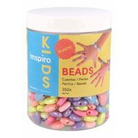 Perles plastique coeur opaque pastel x 350 - Image principale