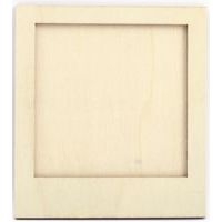 Cadre photo type polaroid bois 94x100x4mm - Image principale