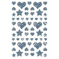 Sachet 1020 stickers cœurs - étoiles holographiques - Image principale