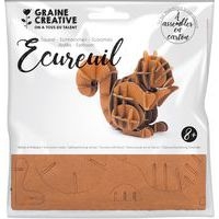 Maquette carton à assembler et décorer - écureuil - Image principale