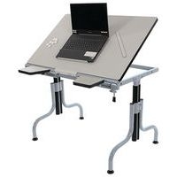 Glissière avec accoudoirs coulissants pour table Demeter - gris 9006 - Image 2