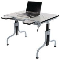 Glissière avec accoudoirs coulissants pour table Demeter - gris 9006 - Image 3