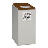 Couvercle plastique marron pour station de tri 40L - Image 2