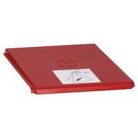 Couvercle plastique rouge pour station de tri 60L - Image principale