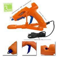 Atelier scolaire 180 bâtons de colle universelle transparente Ø 7 mm x 10 cm + 1 pistolet a colle 1661 + 2 pin - Image 2