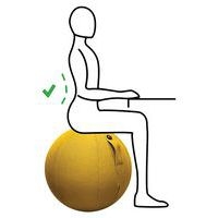 Ballon d'assise ergonomique Move Hop tissu velours Alba - Image 5