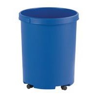 Corbeille à papier ronde - 50 L, Coloris : Bleu - Image 3