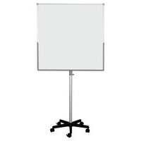 Tableau d'information double face mobile Hxl : 96x96 cms - Blanc/Liège - Image principale