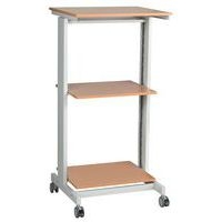 Poste informatique Twinco 6830 plateau Hêtre structure Gris clair - Image principale