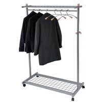 Vestiaire mobile Lux + 6 cintres Bois Chrome - Image 2