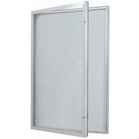 Vitrine d'exterieur porte battante - Fond aluminium - Porte en verre de sécurité - Serrure différente - Image principale