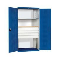 Armoire L1050Xp650Xh2000Mm Gris/Bleu 2 Tab L + 4 T - Image principale