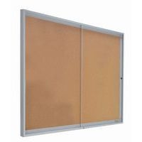 Vitrine intérieur avec portes coulissantes Liège H 68 cm x L 116 cm Gris - Image principale
