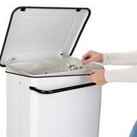 Poubelle statique à pedale 110 L Blanc - Manutan - Image 5