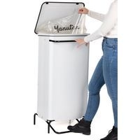 Poubelle statique à pedale 110 L Blanc - Manutan - Image 7