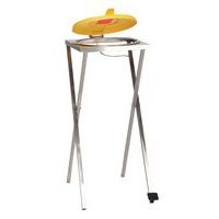 Support sac fixe à pédale couvercle jaune plastique - Image principale