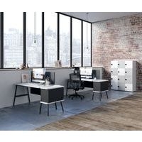 Caisson suspendu Alto Solo noir 2 pieds 2 tiroirs Buronomic - Image 2