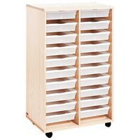 Double colonne 20 bacs Plats Bouleau - Image principale