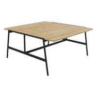 Table de réunion Alto 160x163x75 cm Noir/chêne vieilli - Image principale