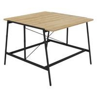 Table de réunion Alto 140x143x105 cm Noir/chêne vieilli - Image principale