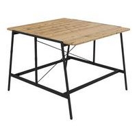 Table de réunion Alto 140x143x105 cm Noir/chêne brut - Image principale