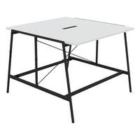 Table de réunion haute Alto profondeur 143 cm électrifiée - Buronomic - Image principale