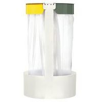 Poubelle sur pied 2 x 75 L - Citwin essentiel blanc/gris/jaune-Rossignol Pro - Image 2