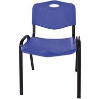 Chaise coques plastique bleues struct noire Ek wo - Image 4