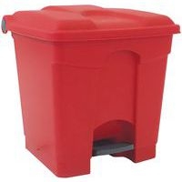Poubelle plastique agroalimentaire 30 L rouge - Image 5