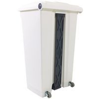 Poubelle plastique agroalimentaire 90 L blanc - Image 5
