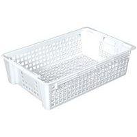 Caisse empilable emboîtable ajourée - GILAC, Coloris : Blanc - Image principale