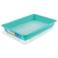 Bac plat gerbable et emboîtable HACCP avec couvercle - Longueur 445 à 491 mm - 5 à 8 L - Gilac - Image 2