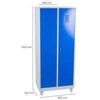 Vestiaire industrie salissante - 1 à 3 colonnes - Sur pieds - Manutan Expert - Image 3