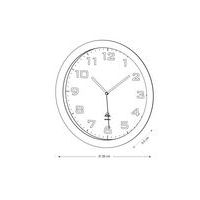 Horloge quartz Ø 38 cm cadran coloris rouge - Image 4