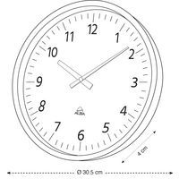 Horloge murale en bois TREE Verre Bois clair Fond blanc - Image 3