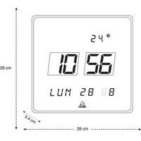 Horloge murale carrée LED Bleu Noir - Image 6