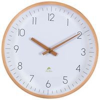 Horloge murale en bois TREE Verre Bois clair Fond blanc - Image principale