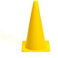Cône de delimitation de terrain 35 cm pvc jaune - Image principale