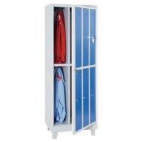 Armoire distribution linge propre 6 cases penderie Gris/bleu - Image 3