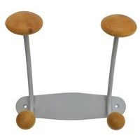 Portemanteau métal et bois, Largeur : 21 cm - Image principale