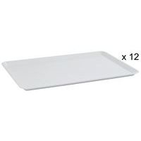Lot de 12 Plateau HIPS 42 cm HIPS Blanc - Image 2