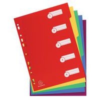 Intercalaires touches neutres Exacompta - Polypropylène - Coloris assortis - A4 - Image 2