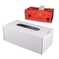 Boite de mouchoirs en carton blanc à décorer (Lot de 10) - Image principale