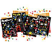 Atelier gommettes 12 feuilles A4 - Animaux marins/Dinosaure/Maison - Image 5