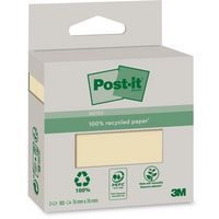Bloc 100 feuilles recyclées Post-it 76x76 mm couleur jaune - Image principale
