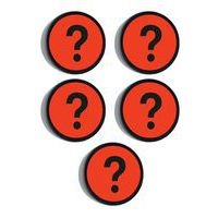 Aimant rond avec symbole point d'interrogation - Image 2